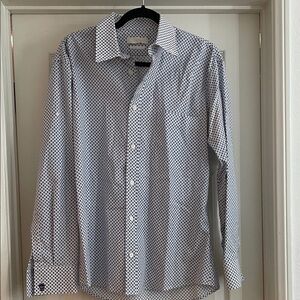 Alexander McQueen Men's Black and White Patterned Shirt